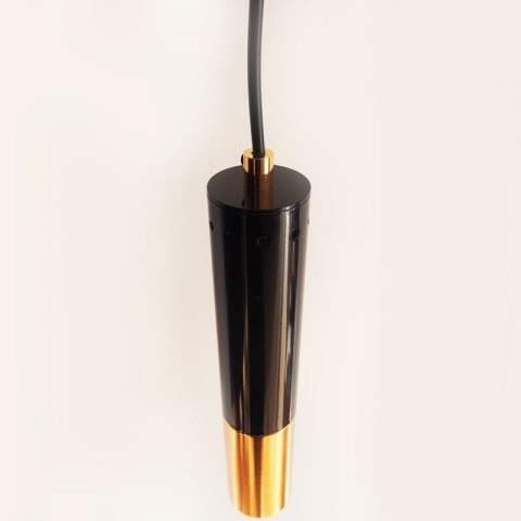 Lampa wisząca GOLDEN PIPE-1 czarno złota 5 cm Step into Design