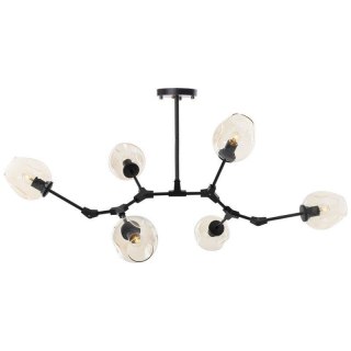 Lampa wisząca MODERN ORCHID-6 bursztynowo czarna 130 cm Step into Design