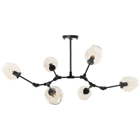 Lampa wisząca MODERN ORCHID-6 bursztynowo czarna 130 cm Step into Design