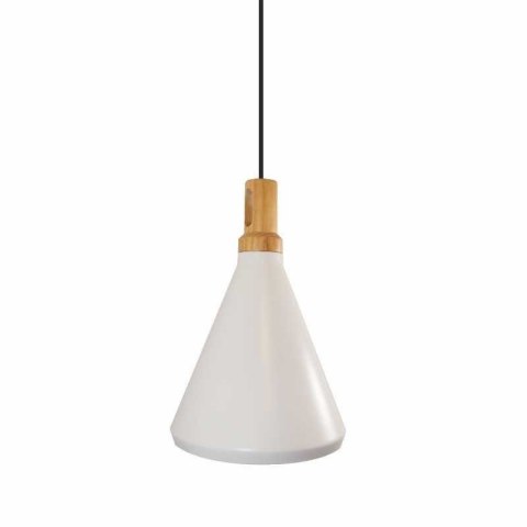 Lampa wisząca NORDIC WOODY biało drewniana 25 cm Step into Design