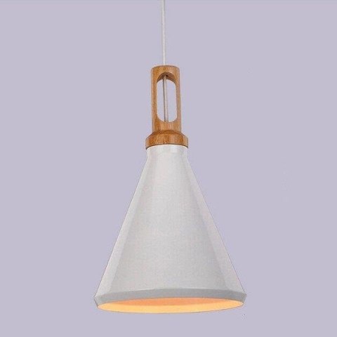 Lampa wisząca NORDIC WOODY biało drewniana 25 cm Step into Design