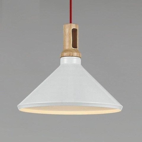 Lampa wisząca NORDIC WOODY biało-drewniana 35 cm Step into Design