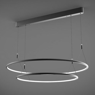 Altavola Design: Lampa Ledowe Okręgi No. 2 CL czarna Φ80 cm in 3k ALTAVOLA DESIGN