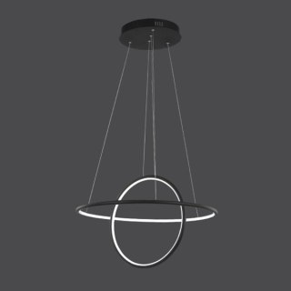 Altavola Design: Lampa Ledowe Okręgi No. 2 czarna Φ60 cm in 3k ALTAVOLA DESIGN