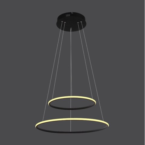 Altavola Design: Lampa Ledowe Okręgi No.2 czarny Φ60 cm out 3k ALTAVOLA DESIGN