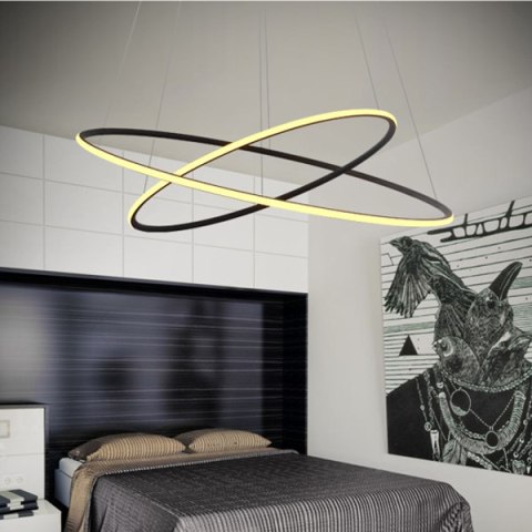 Altavola Design: Lampa Ledowe Okręgi No.2 czarny Φ60 cm out 4k ALTAVOLA DESIGN