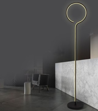 Altavola Design: Lampa podłogowa Ledowe Okręgi no. 1 in 4k czarna ALTAVOLA DESIGN