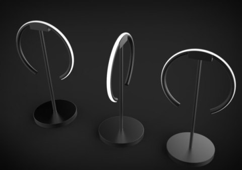 Altavola Design: Lampa stołowa Ledowe Okręgi no. 1 out 4k black ALTAVOLA DESIGN
