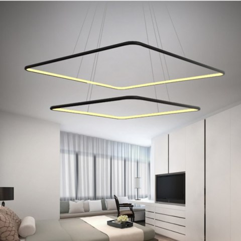 Altavola Design: Lampa wisząca Ledowe Kwadraty No. 2 in 3k black ALTAVOLA DESIGN