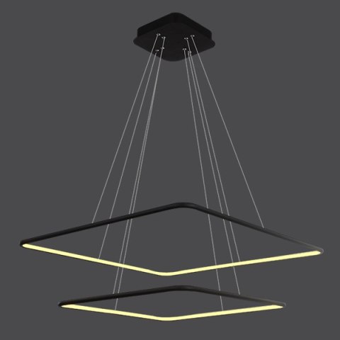 Altavola Design: Lampa wisząca Ledowe Kwadraty No. 2 in 3k black ALTAVOLA DESIGN