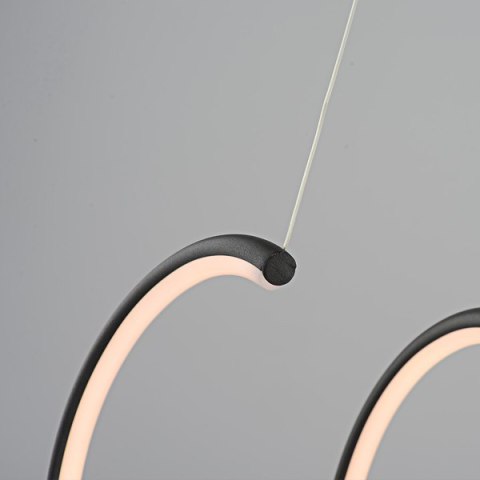 Altavola Design: Lampa wisząca Ledowe Okręgi no. 8 in 3k czarna ALTAVOLA DESIGN