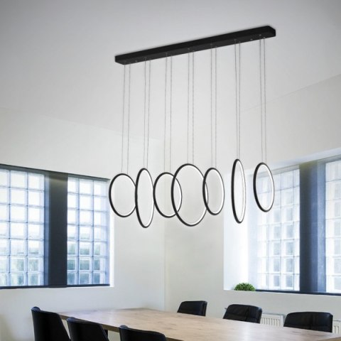 Altavola Design: Lampa wisząca Ledowe Okręgi no. 8 in 3k czarna ALTAVOLA DESIGN