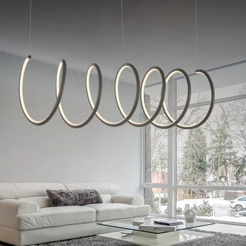 Altavola Design: Lampa wisząca Ledowe Okręgi no. 8 in 4k czarna ALTAVOLA DESIGN