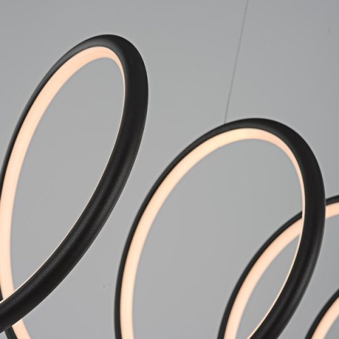 Altavola Design: Lampa wisząca Ledowe Okręgi no. 8 in 4k czarna ALTAVOLA DESIGN