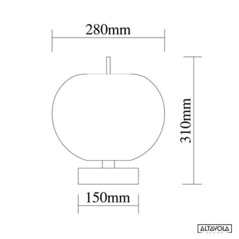 Ekskluzywna lampa LED stołowa złoto biała Apple T Altavola Design