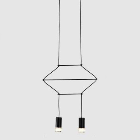 Lampa wisząca LINEA-2 czarna 35 cm Step into Design