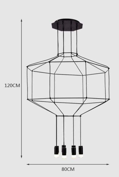 Lampa wisząca LINEA-8 czarna 80 cm Step into Design