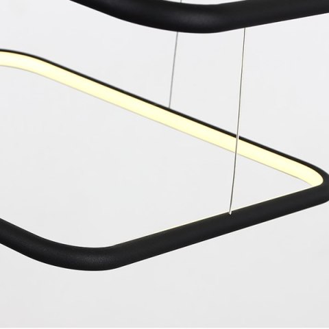 Lampa wisząca Ledowe Kwadraty No. 3 in 3k black Altavola Design ALTAVOLA DESIGN