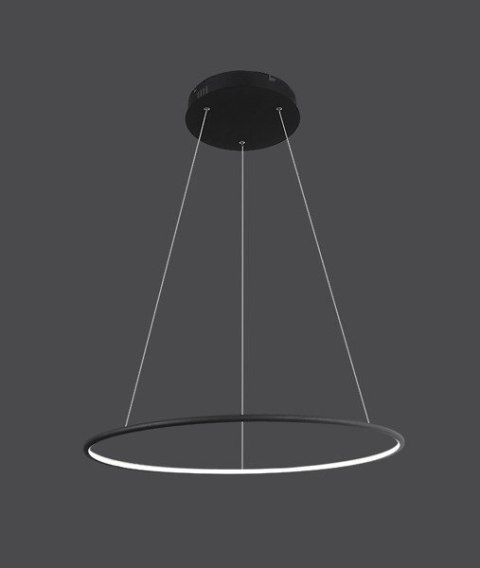 Lampa wisząca Ledowe Okręgi No.1 Φ100 cm in 4k czarna Altavola Design ALTAVOLA DESIGN