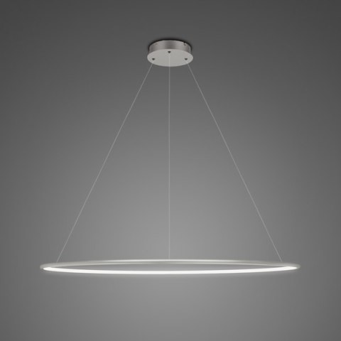 Lampa wisząca Ledowe Okręgi No.1 100cm 4k srebrna