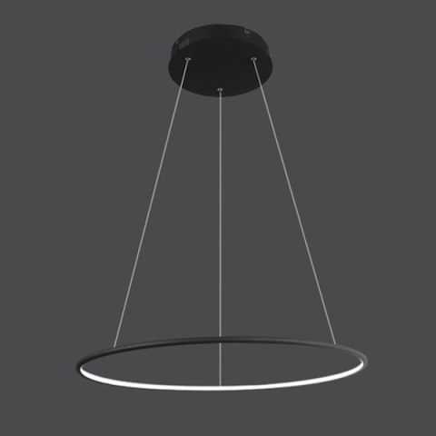 Lampa wisząca Ledowe Okręgi No.1 Φ60 cm in 3k czarna Altavola Design ALTAVOLA DESIGN