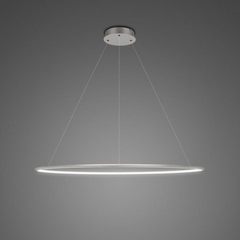 Lampa wisząca Ledowe Okręgi No.1 80cm 4k srebrna