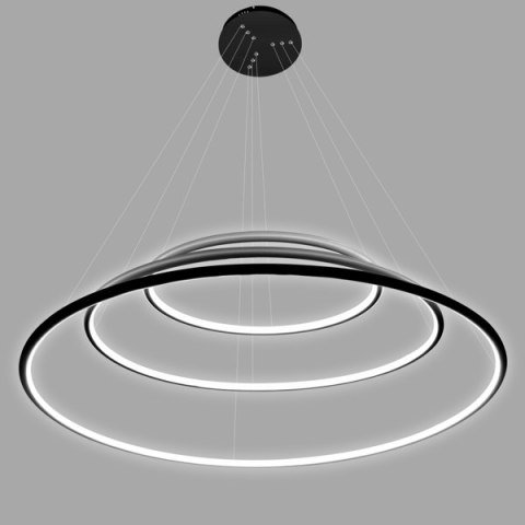 Lampa wisząca Ledowe Okręgi No.3 Φ80 cm in 3k czarna Altavola Design ALTAVOLA DESIGN