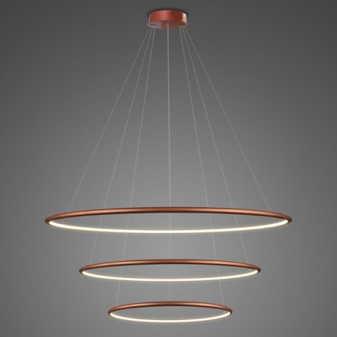 Lampa wisząca Ledowe Okręgi No.3 80cm 3k miedziana