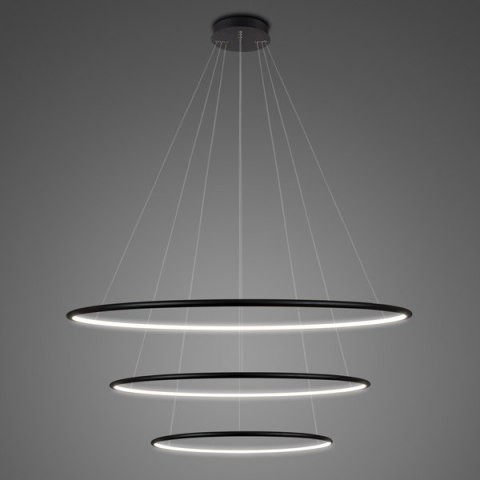 Lampa wisząca Ledowe Okręgi No.3 80cm in 4k czarna