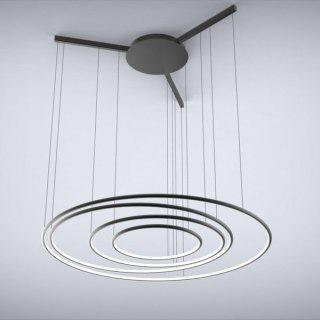 Lampa wisząca Ledowe Okręgi No.3 CO Φ100 cm in 3k czarna Altavola Design ALTAVOLA DESIGN