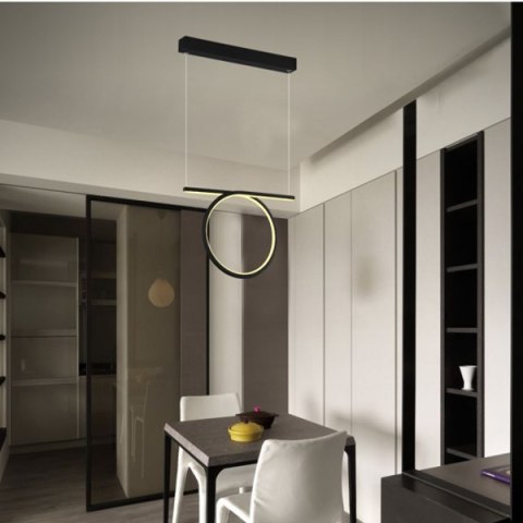 Lampa wisząca Ledowe Okręgi no.1 Φ26 cm in 3k czarna Altavola Design ALTAVOLA DESIGN