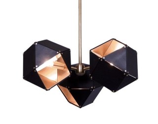 Lampa wisząca NEW GEOMETRY-3 czarno złota 45 cm Step into Design