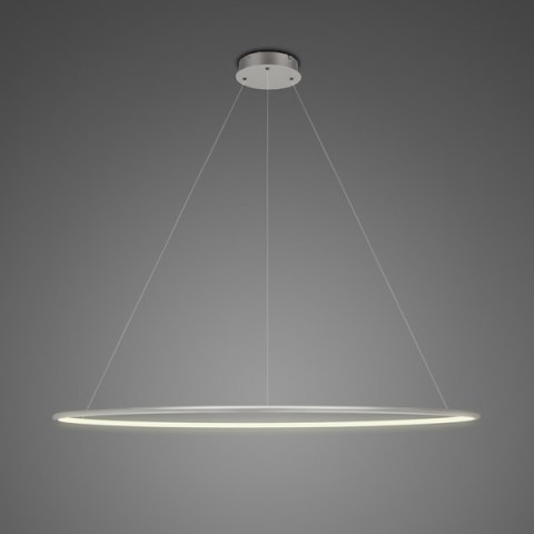 Lampa wisząca Ledowe Okręgi No.1 120 cm in 3k srebrna