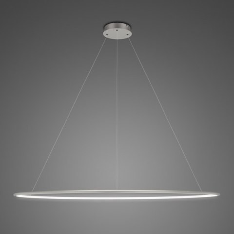 Lampa wisząca Ledowe Okręgi No.1 150 cm in 4k srebrna