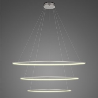 Lampa wisząca Ledowe Okręgi No.3 100 cm in 3k srebrna