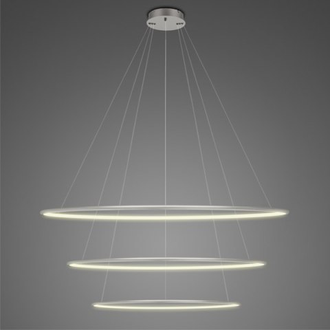 Lampa wisząca Ledowe Okręgi No.3 100 cm in 3k srebrna