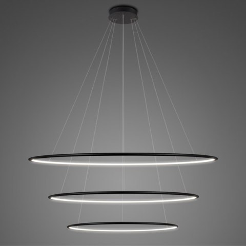 Lampa wisząca Ledowe Okręgi No.3 Φ100 cm in 4k czarna Altavola Design ALTAVOLA DESIGN