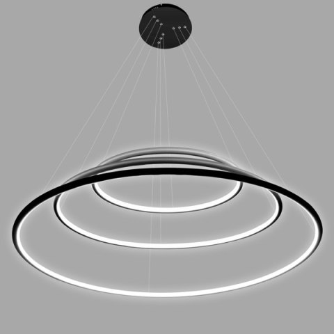 Lampa wisząca Ledowe Okręgi No.3 Φ100 cm in 4k czarna Altavola Design ALTAVOLA DESIGN