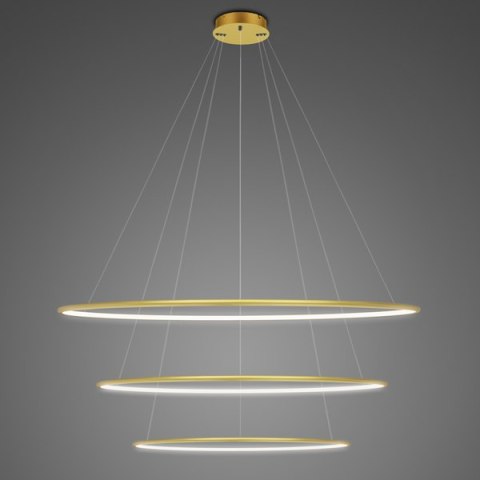 Lampa wisząca Ledowe Okręgi No.3 100 cm in 4k złota