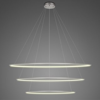 Lampa wisząca Ledowe Okręgi No.3 120 cm in 3k srebrna