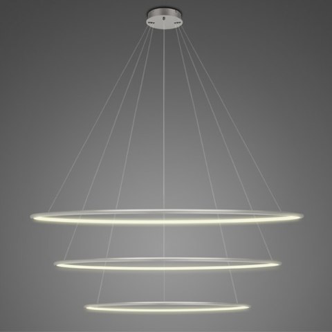 Lampa wisząca Ledowe Okręgi No.3 120 cm in 3k srebrna