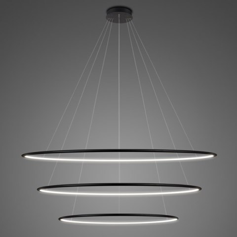Lampa wisząca Ledowe Okręgi No.3 Φ120 cm in 4k czarna Altavola Design ALTAVOLA DESIGN