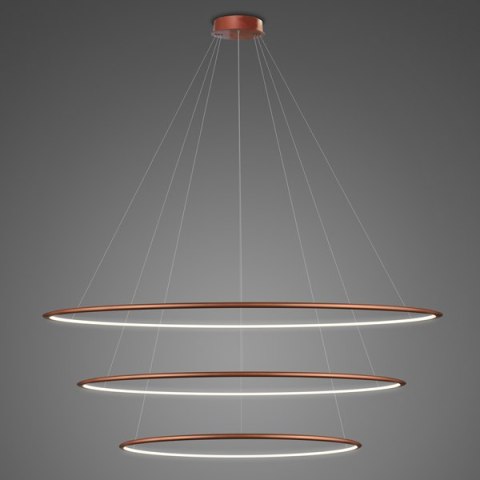 Lampa wisząca Ledowe Okręgi No.3 120 cm in 4k miedziana