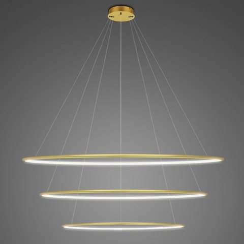 Lampa wisząca Ledowe Okręgi No.3 120 cm in 4k złota