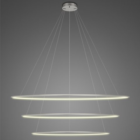 Lampa wisząca Ledowe Okręgi No.3 150 cm in 3k srebrna