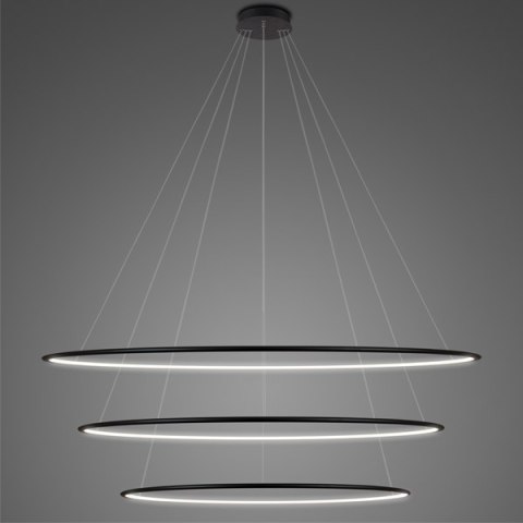 Lampa wisząca Ledowe Okręgi No.3 Φ150 cm in 4k czarna Altavola Design ALTAVOLA DESIGN