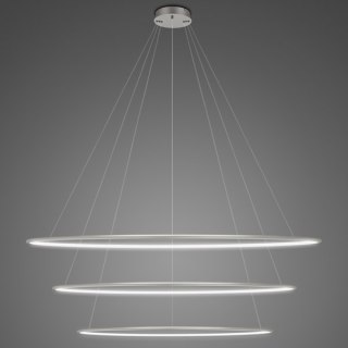 Lampa wisząca Ledowe Okręgi No.3 150 cm in 4k srebrna