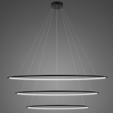 Lampa wisząca Ledowe Okręgi No.3 Φ180 cm in 4k czarna Altavola Design ALTAVOLA DESIGN