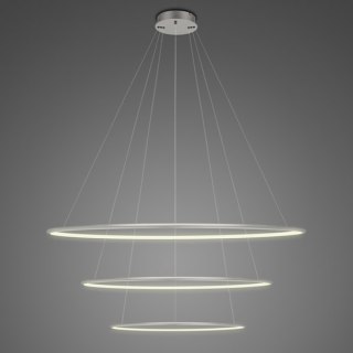 Lampa wisząca Ledowe Okręgi No.3 80 cm in 3k srebrna