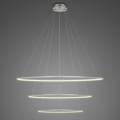 Lampa wisząca Ledowe Okręgi No.3 80 cm in 3k srebrna